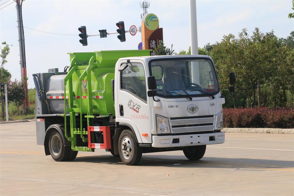 6方餐廚垃圾車-解放國六6方廚余泔水餐廚垃圾車廠家（方罐）