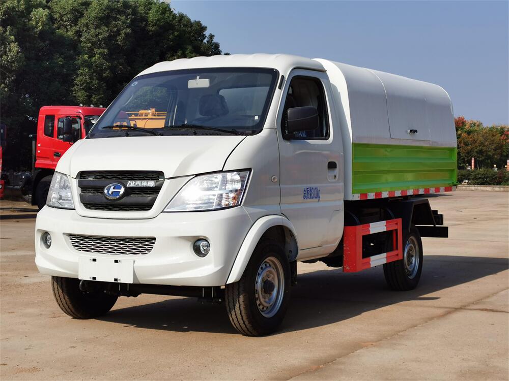 密封式垃圾車(chē)-北汽昌河小型藍(lán)牌密封式自卸垃圾車(chē)廠家